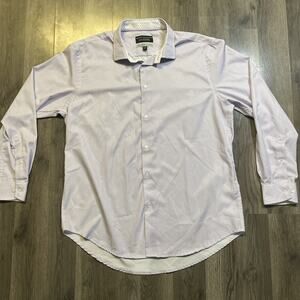 Report Collection X4 Performance Pink Geometric Stretch Button Up Mens XL